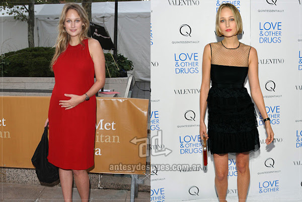 Before and after of Leelee-Sobieski embarazada