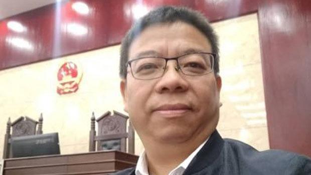 曾经代表卢昱宇案件的律师萧云阳。(推特图片 / #萧云阳 )