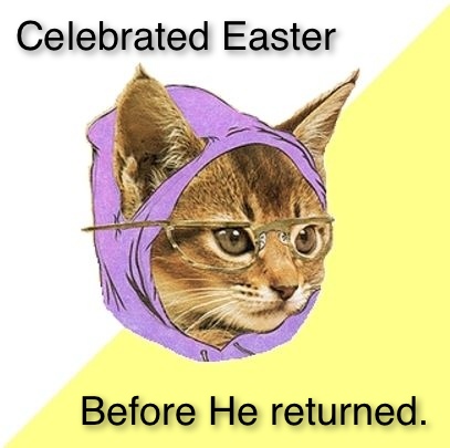 Easter Hipster Cat