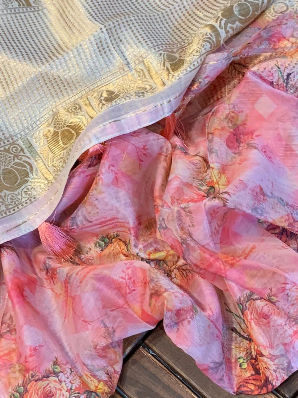 Latest WARM LENIN Silk Sarees with Beautiful Allover Weaving Buttas ...