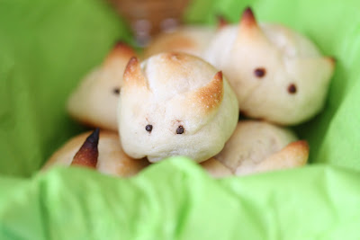 close-up photo of a bunny buns in a basket