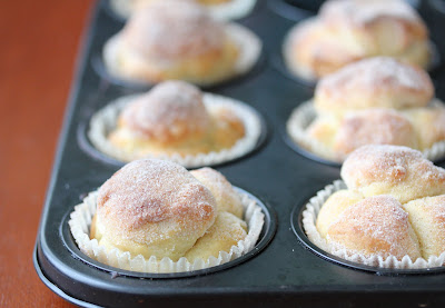 photo of brioche in a muffin tin