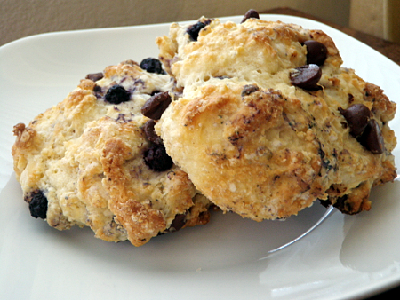 Blueberry and Chocolate Chip Scones