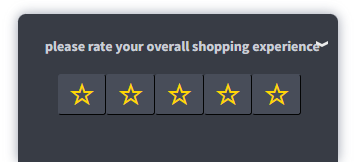 Shopping experience feedback