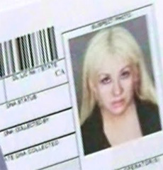 Christina's mugshot | image courtesy of E! online