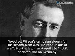 Billedresultat for wilson declared war in april 1917