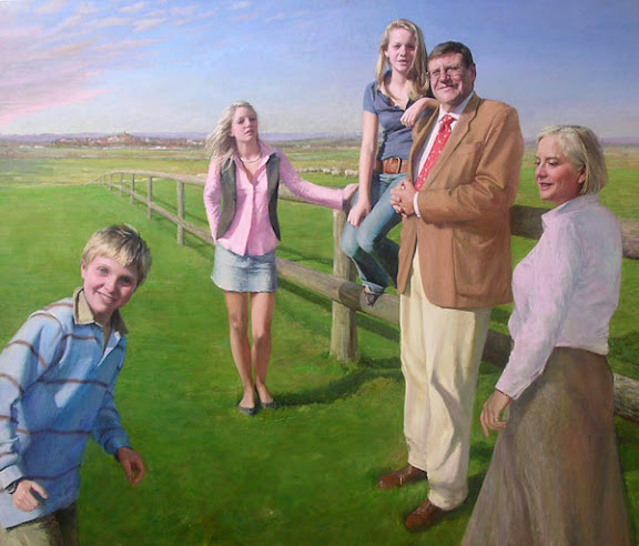 Neilson Family portrait by Marina Kim. Oil on canvas. 175x200cm. 