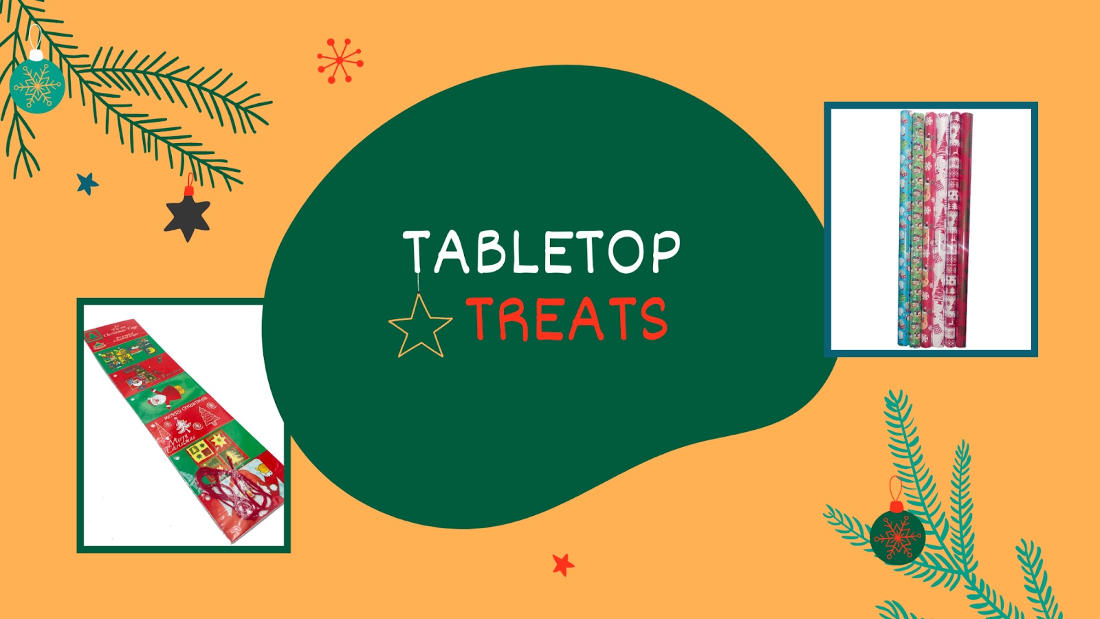 Christmas decorations tabletop treats