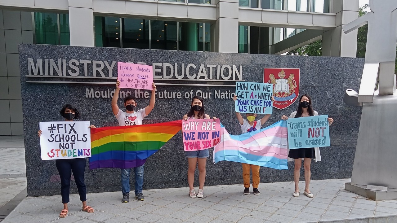 Singapore rights groups speak out over arrests for transphobia protest |  South China Morning Post