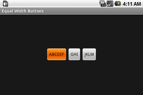 housewife lack The trail android - How does one create Buttons with Equal Widths? - Stack Overflow