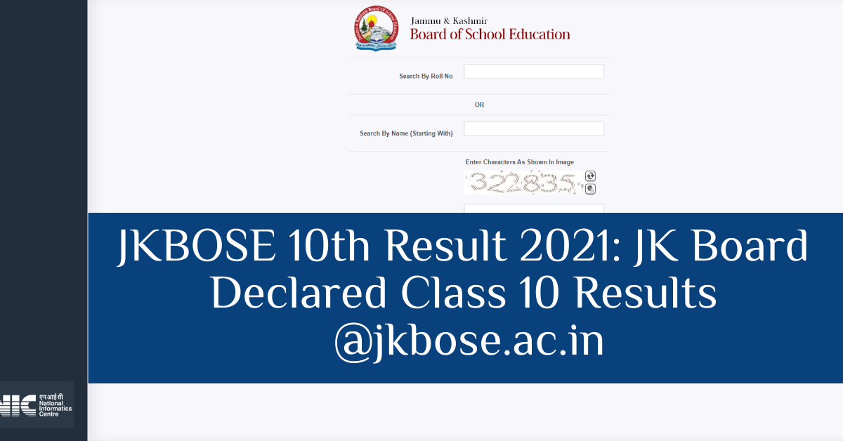JKBOSE 10th Result 2021-2022 jkbose.ac.in