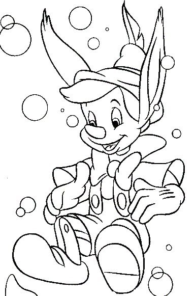 為孩子們的著色頁: Pinocchio becoming donkey - free coloring pages