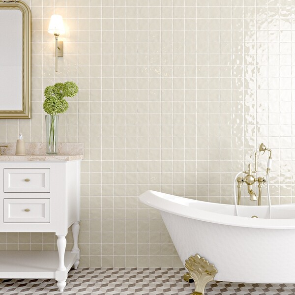 Butter Glossy Ceramic Tile by CountryFloors