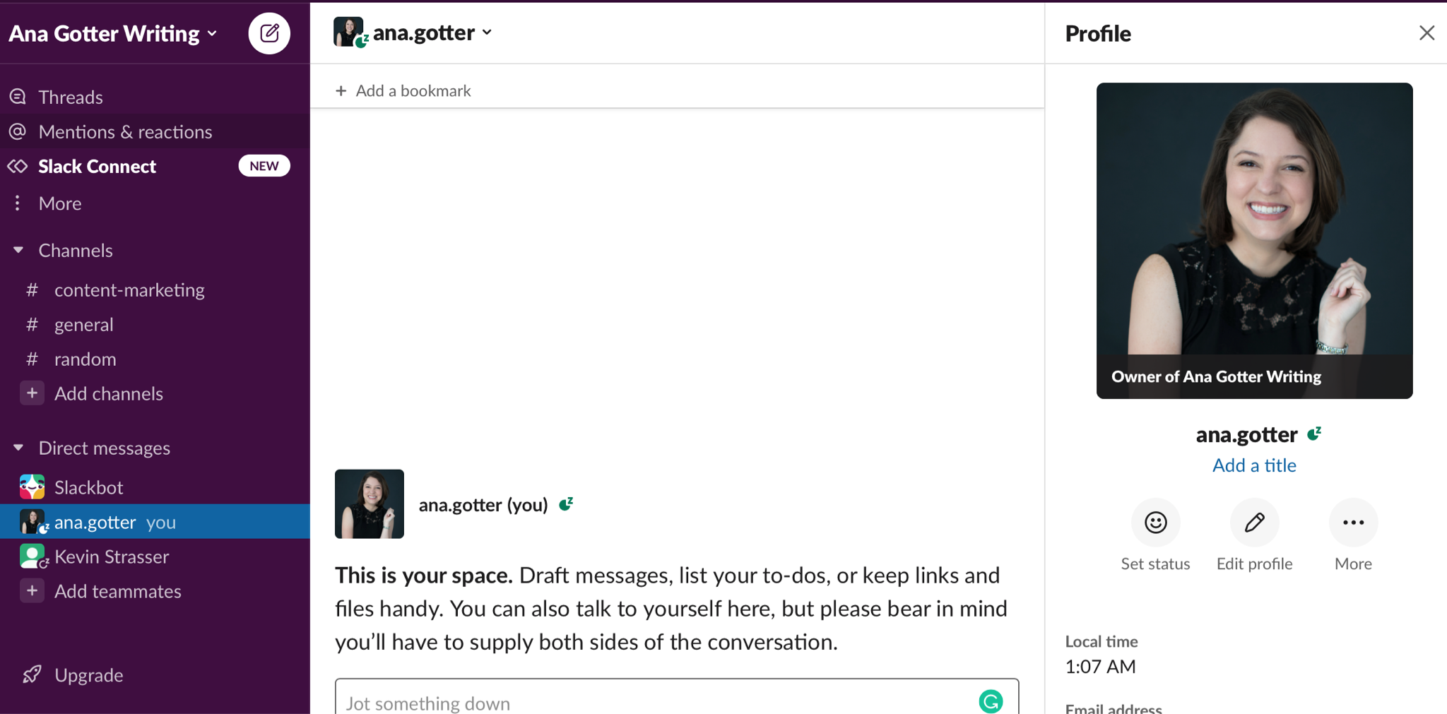 slack app view