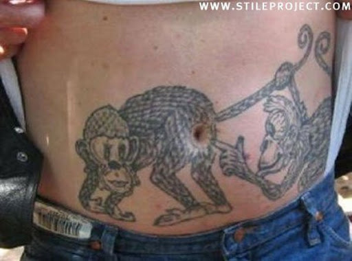 improperly placed tattoo