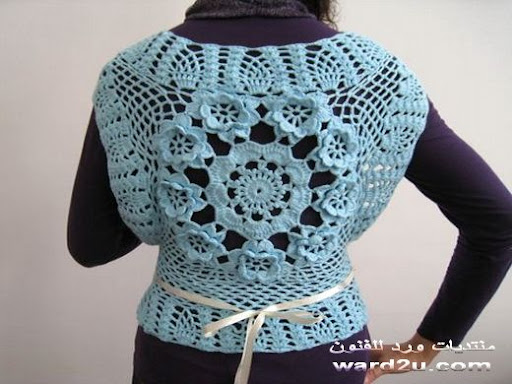  بوليرو كروشيه موديلات منوعه بالباترون  1-www.ward2u.com-crochet-bolero