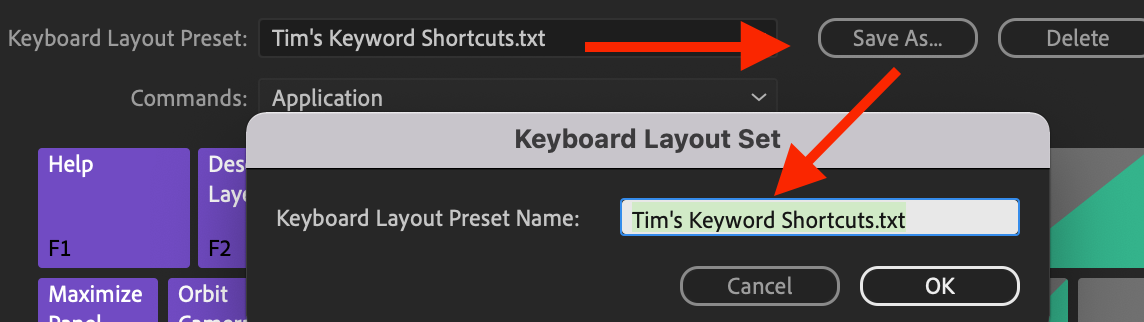 How to customize After Effect keyboard shortcuts