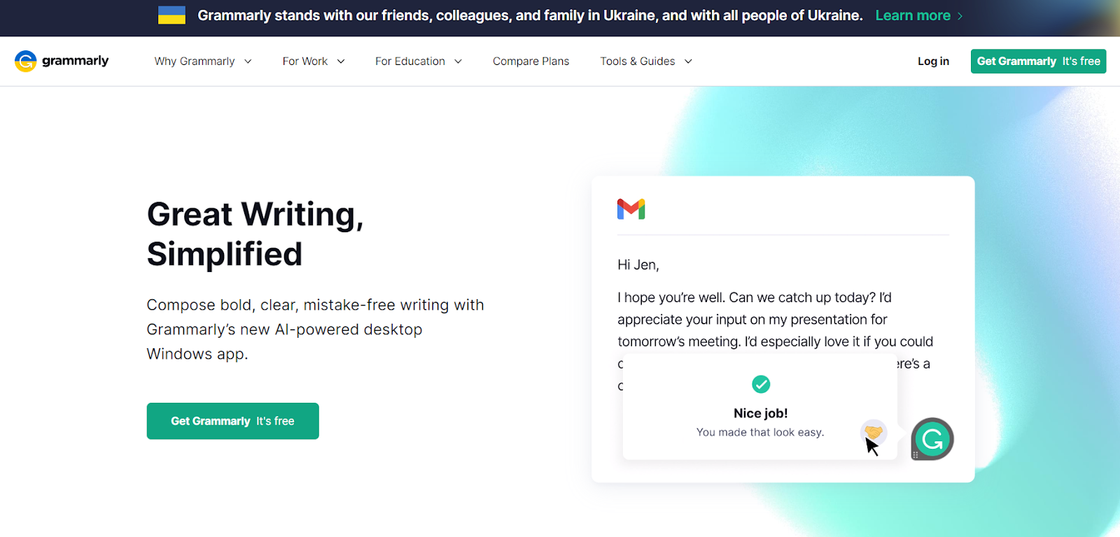 Grammarly - Top Rewording Tools For 2023 