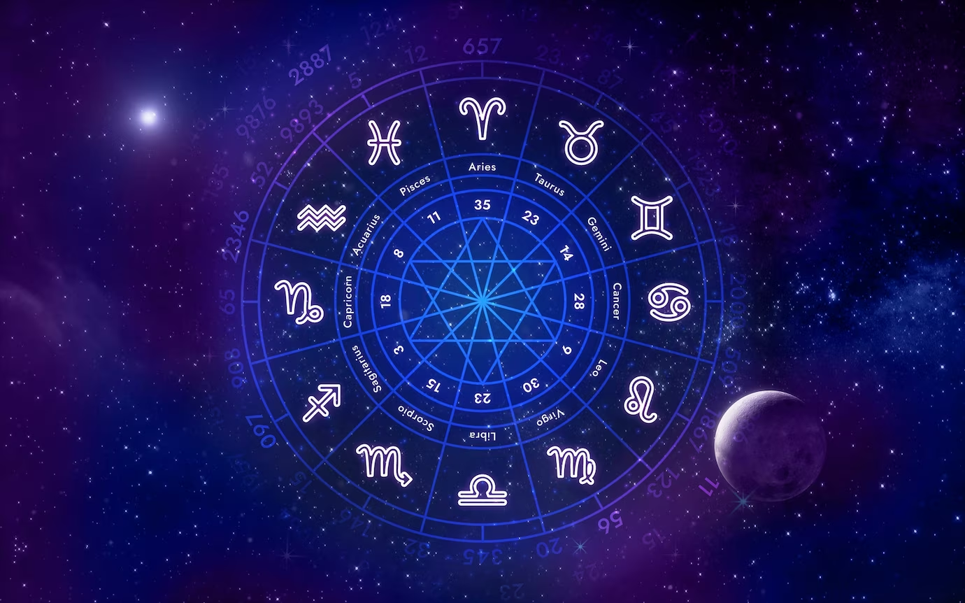 Numerology collage concept