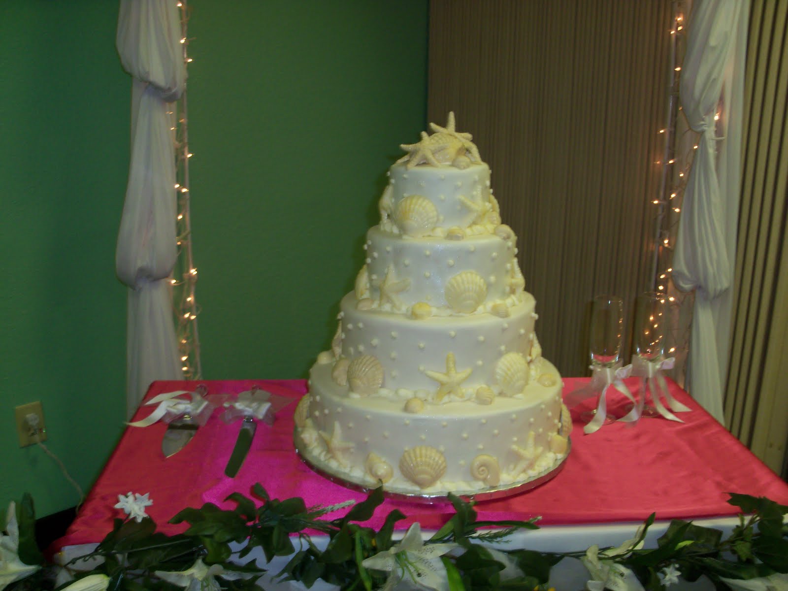 The Beach Themed Wedding Cake,