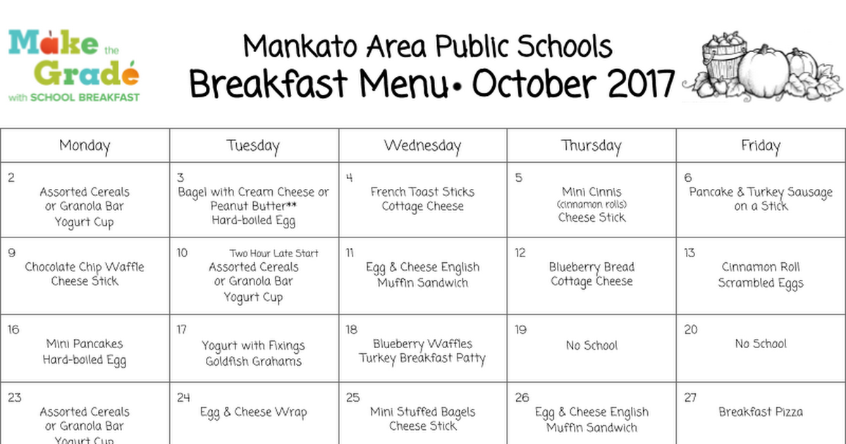 Breakfast Menu