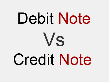 distinguish between debit and credit note