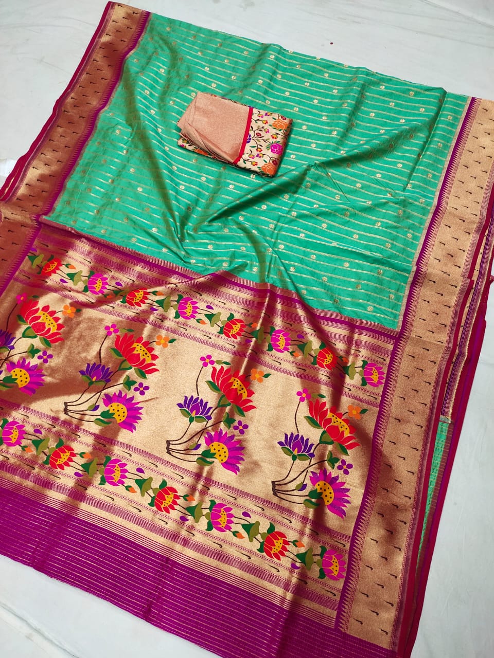 Yoela Paithani borders Blended soft silk sarees