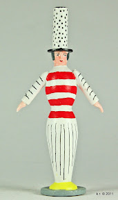Erste von drei Figurinen für 'Das Weiße Fest', 1929 - farbig angelegt