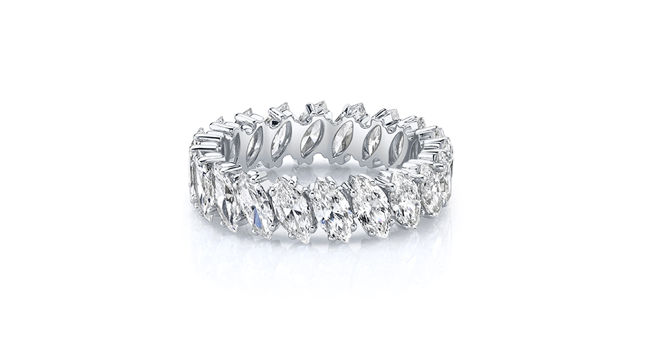 April Diamond Birthstone Jewelry | Anita Ko ring in 18K white gold with 3.8 carats diamond