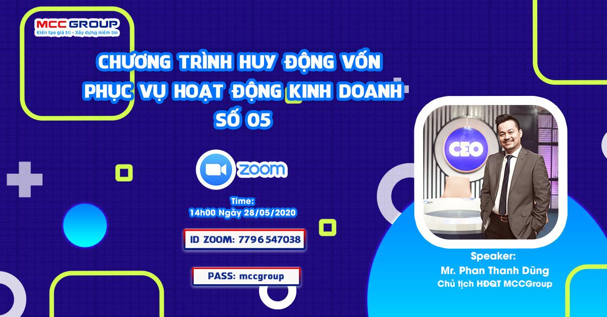 Chương trình huy động vốn kinh doanh của MCC Group số thứ 5