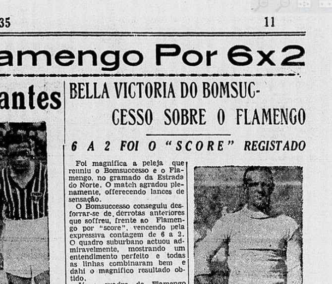 Uma das 30 maiores goleadas sofridas pelo Flamengo: Bonsucesso 6x2.