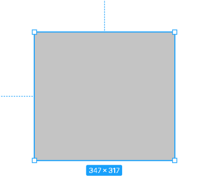 Retângulo na tela do Figma