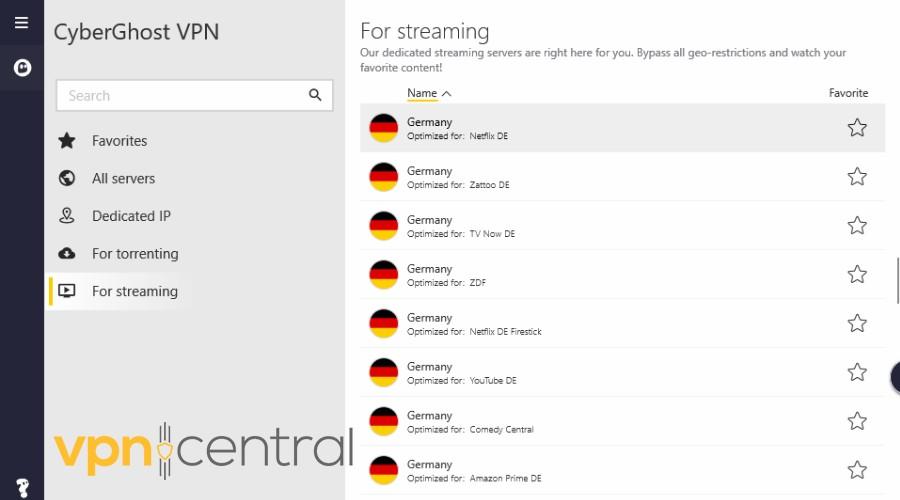 cyberghost vpn german servers for streaming stremio