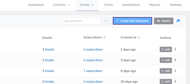 creating an email sequence in fluentcrm