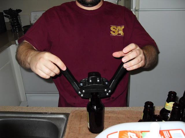 capping the bottles