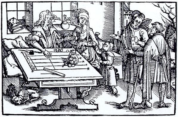 100% of Spanish graduates interviewed (sample size: 1) said this <a href='http://commons.wikimedia.org/wiki/File:Rechentisch.png'>abacus</a> was in fact architect's plans for a bowling alley.