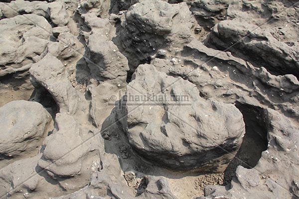 Shapes formed by potholes Shapes formed by potholes