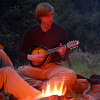 Mandolin player at the campfire
