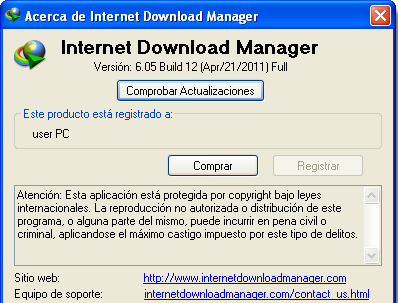 Internet Download Manager 5.05 Descargar Gratis