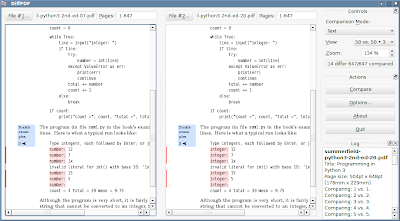 Compare The Text And Appearance Of Two PDF Files With DiffPDF