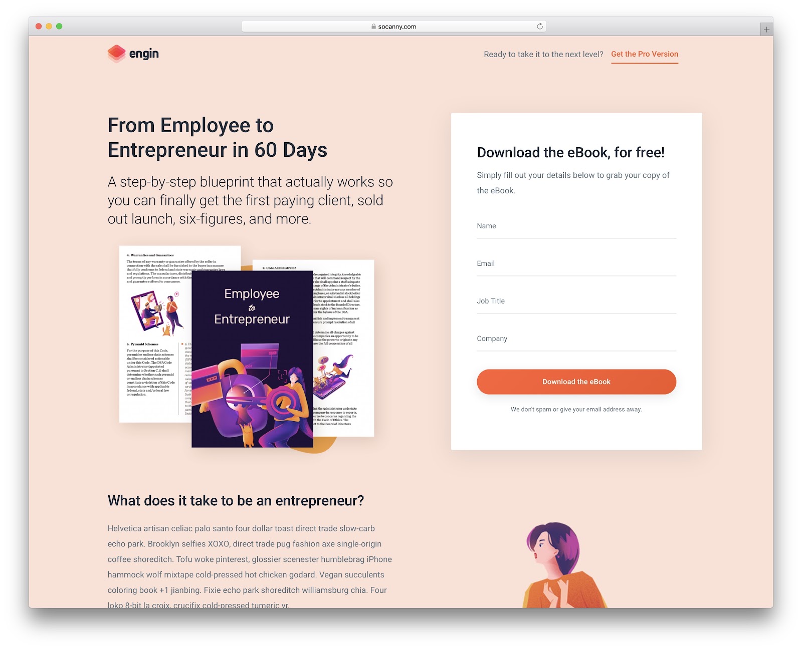 engin ebook tema de wordpress