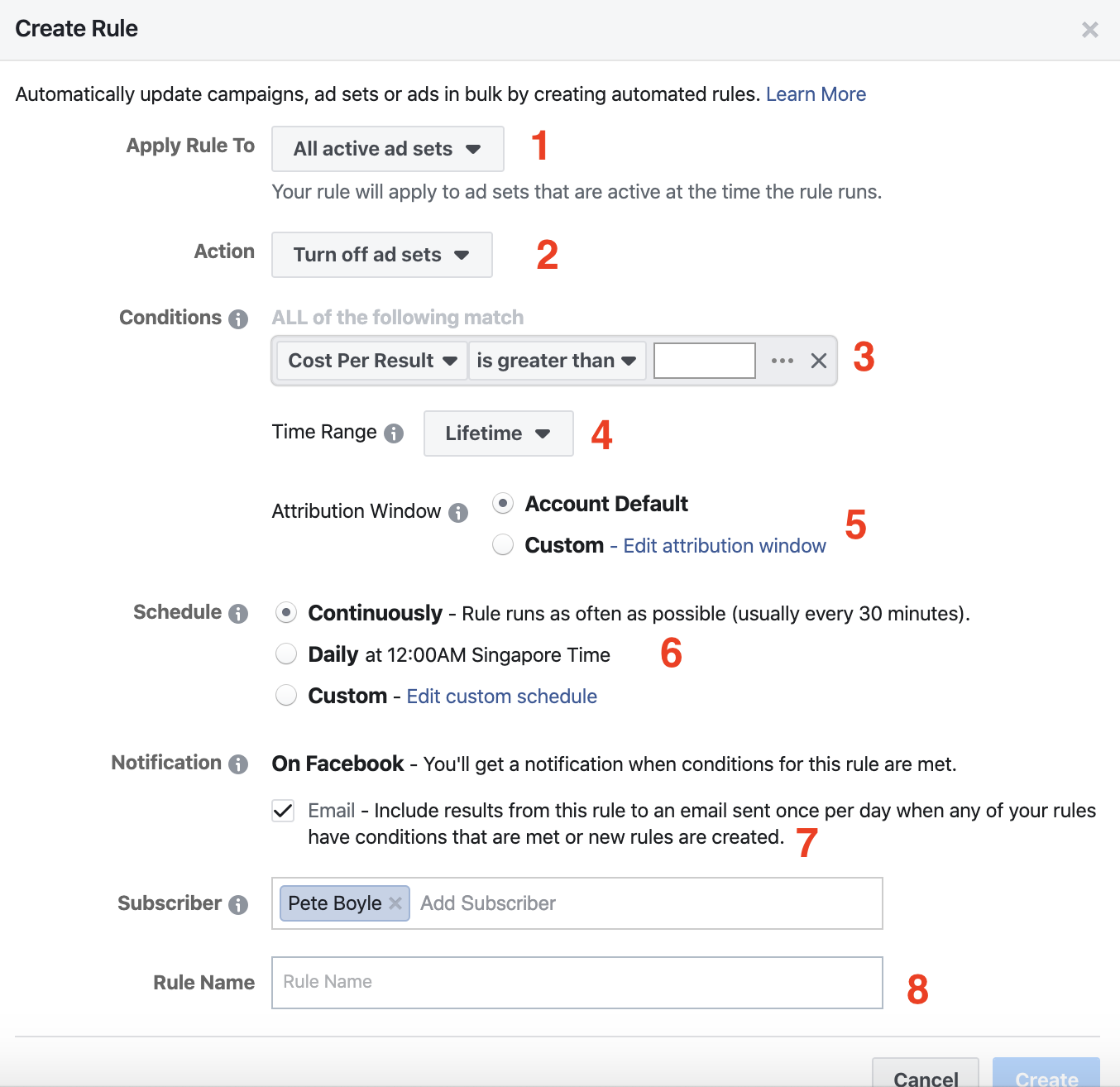 How to set up Facebook advertising rules