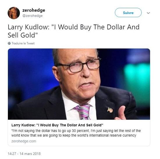 Larry Kudlow - conseiller économique du président Trump 