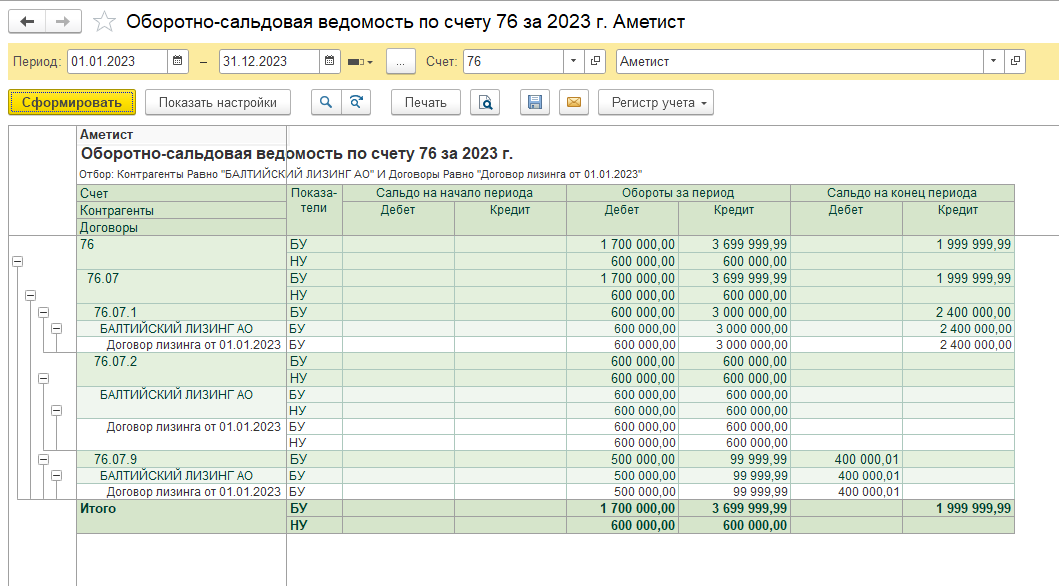 Счет 76.41