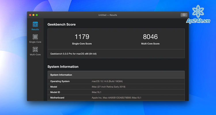 Phần mềm Geekbench cho Android