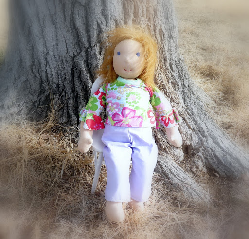 Flora, 18" Waldorf inspired doll