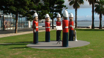 A colonial bollard band, on Geelong’s foreshore at Corio Bay