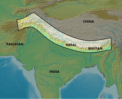 Himalayas map