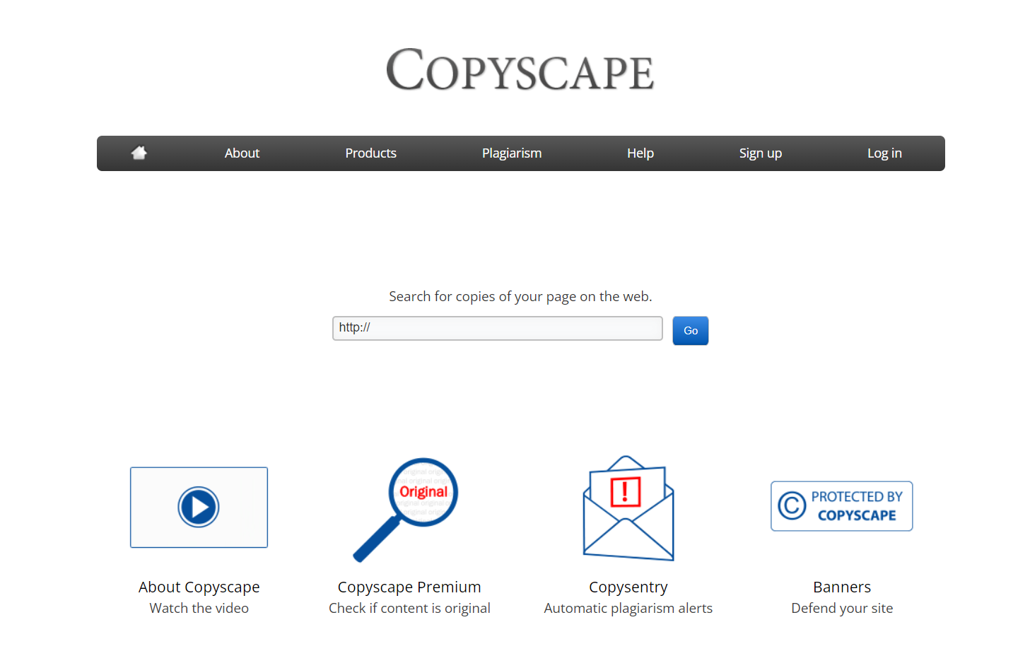 Copyscape for checking plagiarism