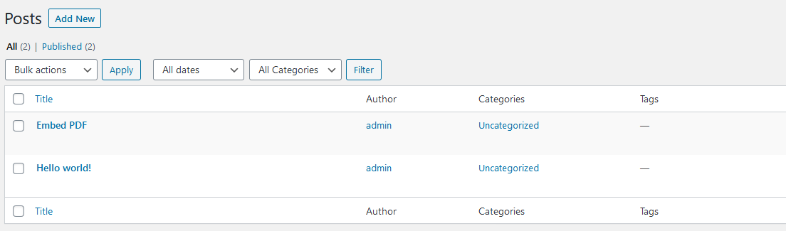 embedding pdfs in wordpress